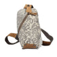 Top Zip Floral Swirl Sling Waist Bag