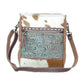 Lanthe Embossed Leather & Hairon Shoulder Bag