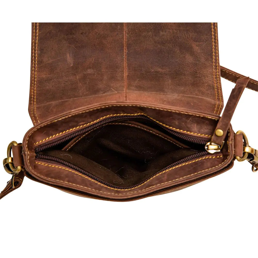 Ioga Leather Crossbody Shoulder Bag