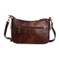 Whitley Way Hand-Tooled Leather Small Crossbody Bag