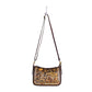 Whitley Way Hand-Tooled Leather Small Crossbody Bag