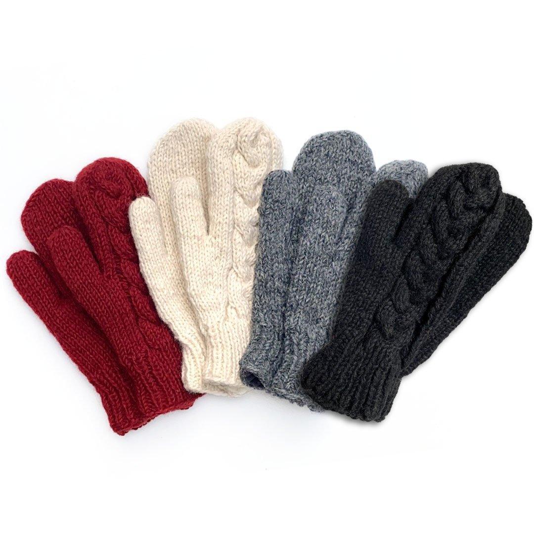 Australian Merino Wool Cable Mittens from Brooklyn Bag at Moosestrum.com