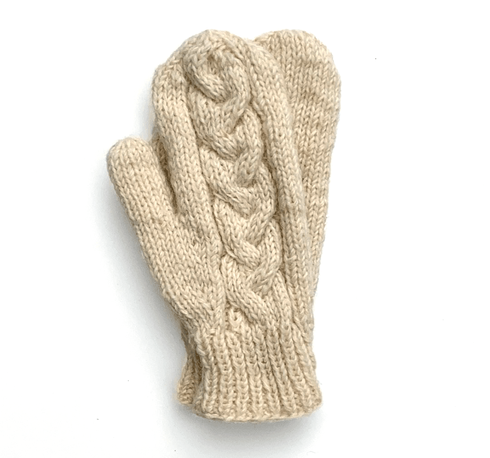 Australian Merino Wool Cable Mittens from Brooklyn Bag at Moosestrum.com