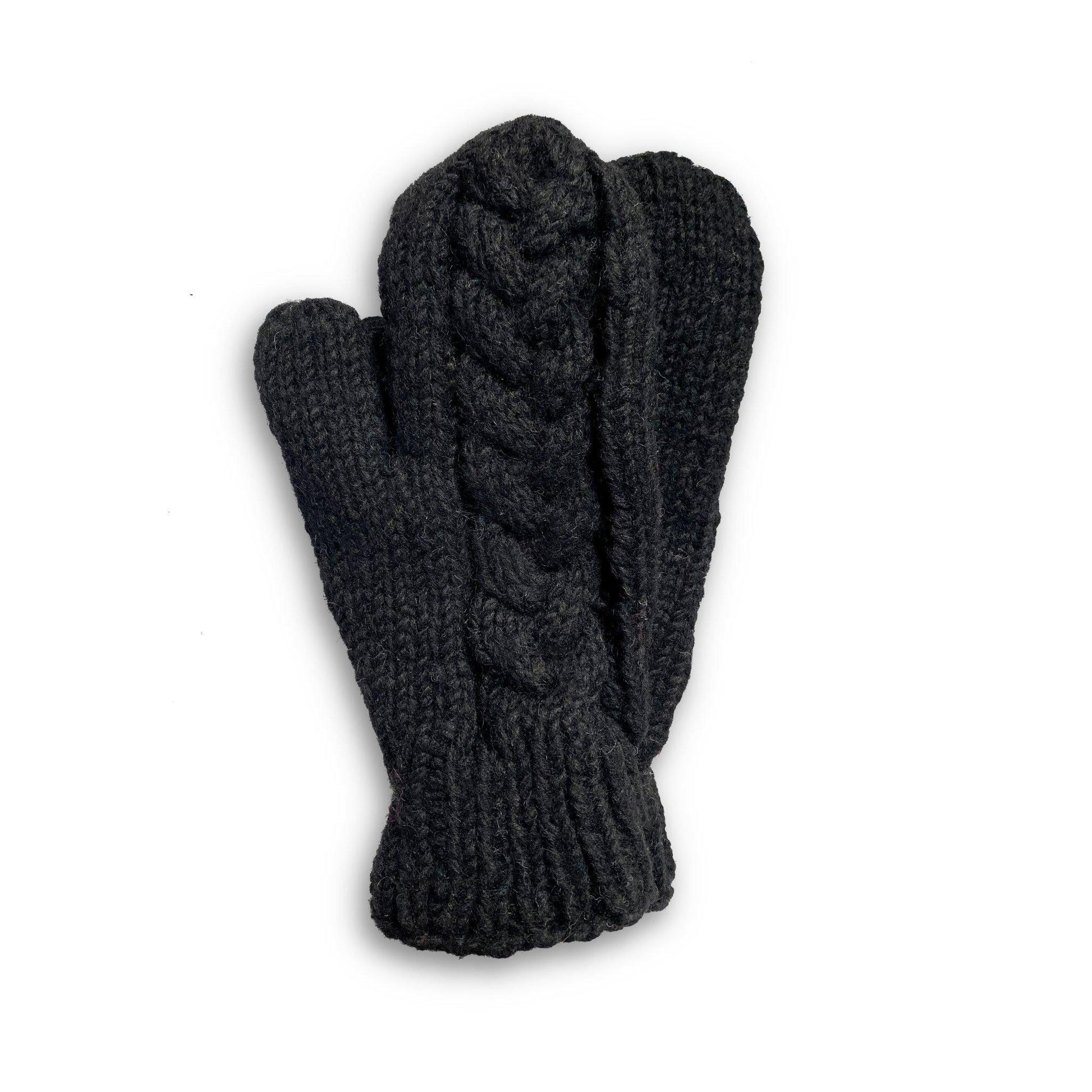 Australian Merino Wool Cable Mittens from Brooklyn Bag at Moosestrum.com