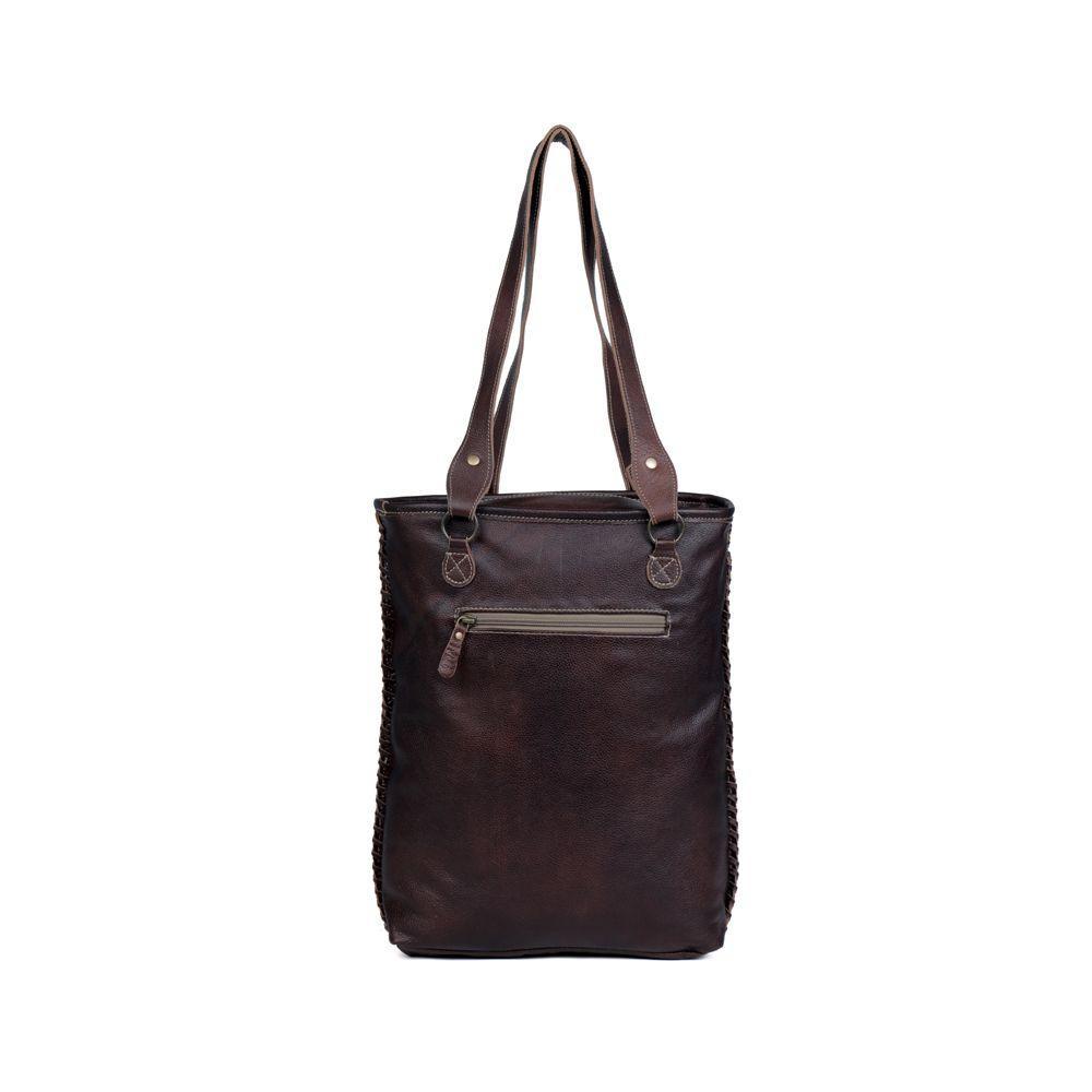 Golden Embossed Leather & Hairon Shoulder Bag from Brooklyn Bag at Moosestrum.com
