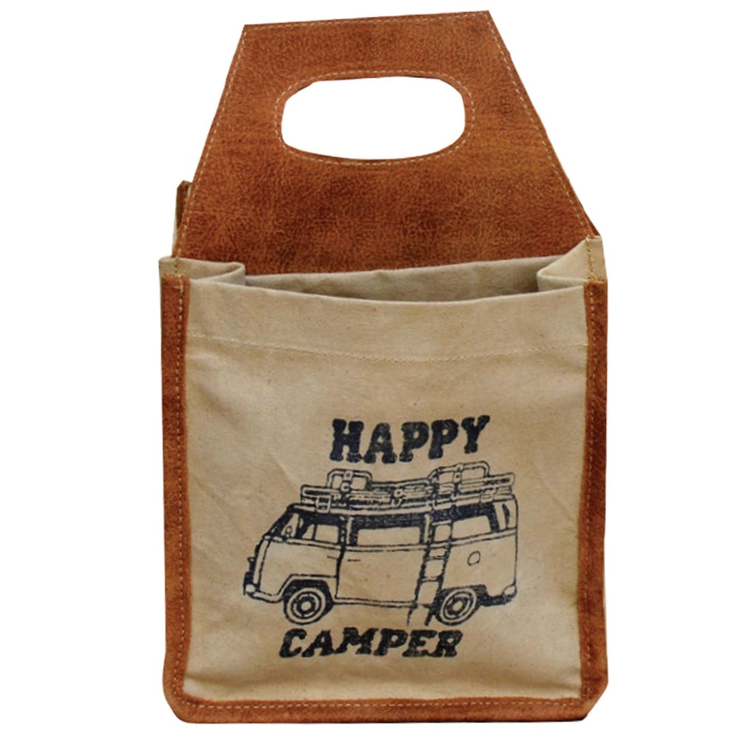 Happy Camper Canvas Beer Carrier from Brooklyn Bag at Moosestrum.com