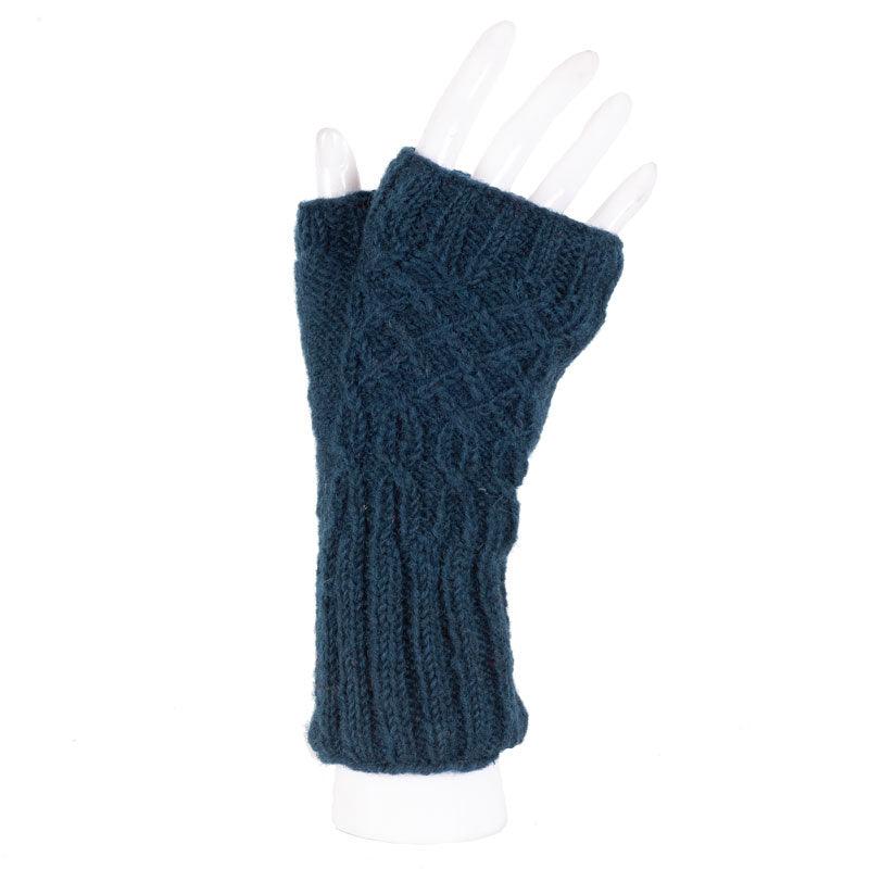 Ribbed Cuff Cabled Knit Australian Merino Wool Handwarmers from Brooklyn Bag at Moosestrum.com