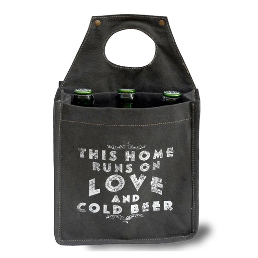 This Home Runs on Love and Cold Beer Carrier from Brooklyn Bag at Moosestrum.com